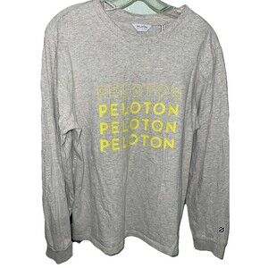 PELOTON classic Washed Graphic Long Sleeve Shirt Unisex Adult SZ  L Cycling Gym